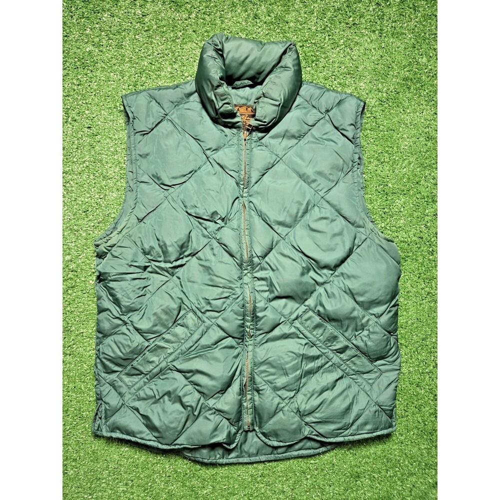 Eddie Bauer Goose Down Puffer Vest Green Quilted - Women's Small - Outdoor